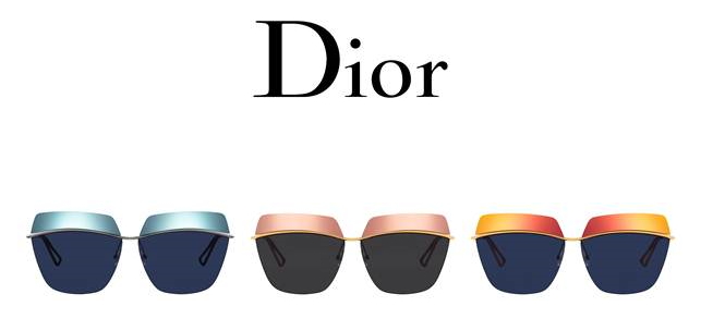 Подиумная модель солнцезащитных очков Dior Metallic 